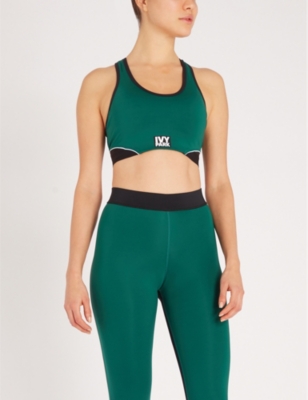 forest green sports bra