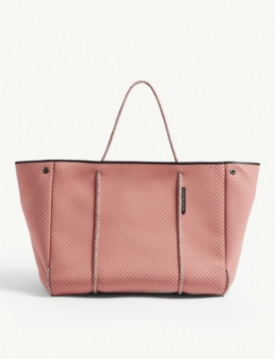 State Of Escape Escape Neoprene Tote Bag In Bermuda Pink