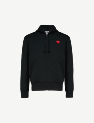 COMME DES GARCONS PLAY: Play heart logo jersey hoody