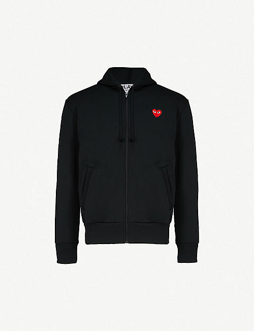 COMME DES GARCONS PLAY: Play heart logo jersey hoody
