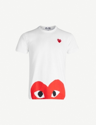 COMME DES GARCONS PLAY - Half-heart logo t-shirt | Selfridges.com