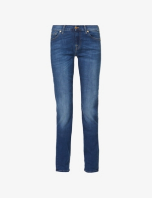 7 for all mankind roxanne mid rise skinny jeans