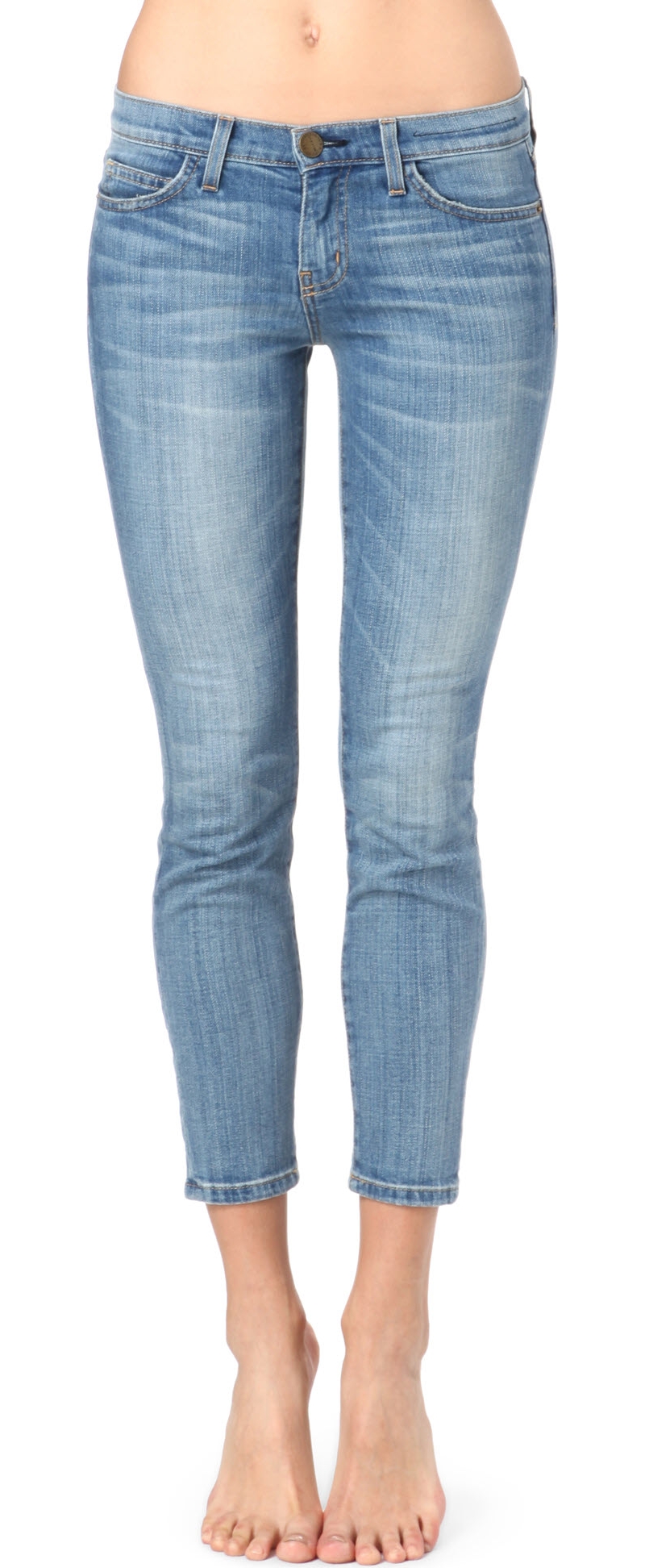 CURRENT/ELLIOTT   The Stiletto shredded skinny mid rise jeans