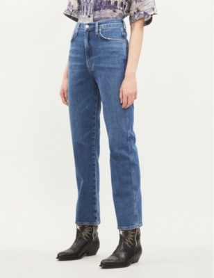 Agolde Pinch Waist Flared High-rise Jeans In Subdued | ModeSens