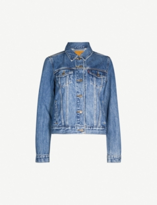 faded denim trucker jacket