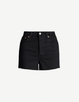 levi's high rise denim shorts