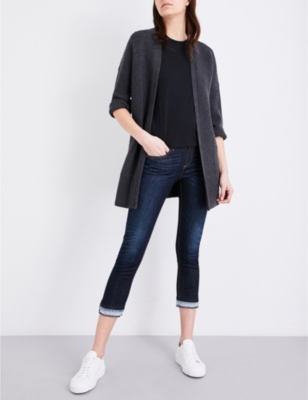 Rag & Bone Womens Black Round Neck Cotton-jersey T-shirt In Black