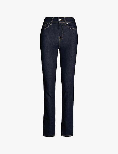 7 FOR ALL MANKIND: The Straight Bair high-rise jeans