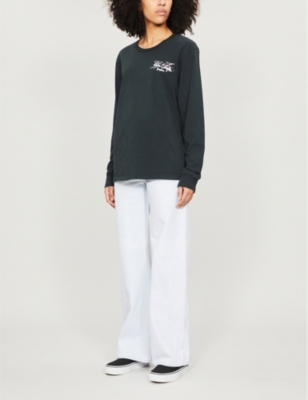 RE/DONE Graphic-print cotton-jersey top