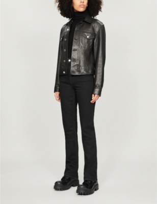 RE/DONE Ribbed stretch-jersey turtleneck jumper