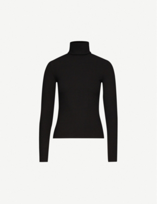 RE/DONE Ribbed stretch-jersey turtleneck jumper