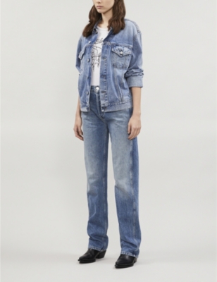 RE/DONE Ripped high-rise straight jeans