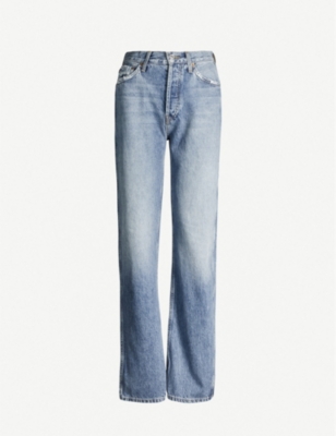 RE/DONE Ripped high-rise straight jeans