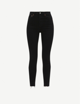 RE/DONE Straight cropped high-rise jeans