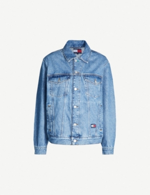tommy jeans crest flag trucker