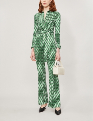 dvf michele silk jersey jumpsuit