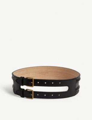double leather belt