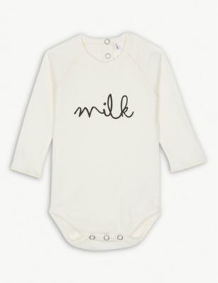 ORGANIC ZOO: Milk organic-cotton bodysuit 0-18 months