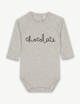 ORGANIC ZOO: Chocolate cotton bodysuit 0-18 months