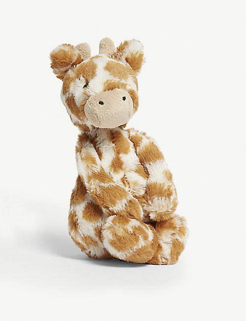Soft  Cream & Brown Beanie Jellycat Fluffles Giraffe Medium 