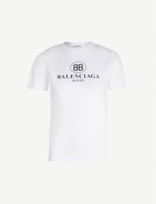 BALENCIAGA - Logo-print cotton-jersey T 