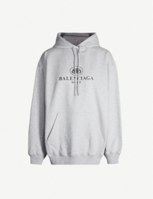 BALENCIAGA Logo-print cotton-jersey hoody