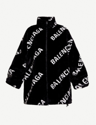 balenciaga fleece coat
