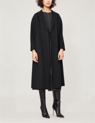 Shop 's Max Mara S Max Mara Womens Black Esturia Wool Coat