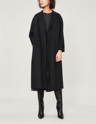 Shop 's Max Mara S Max Mara Womens Black Esturia Wool Coat