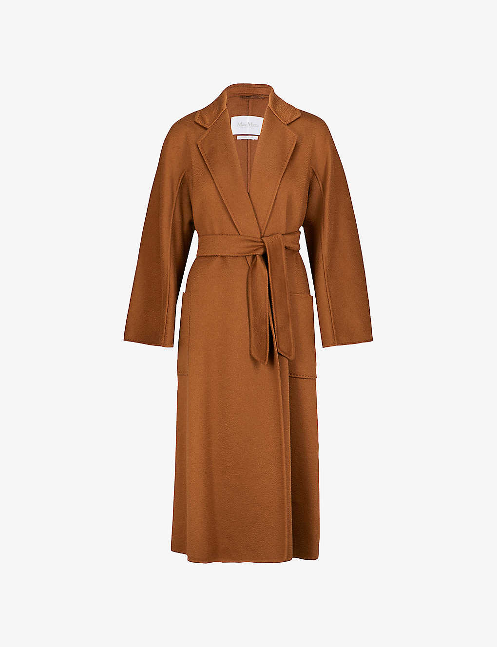 Max Mara Labbro Cashmere Belted Coat in Beige Womens Coats Max Mara Coats Natural 