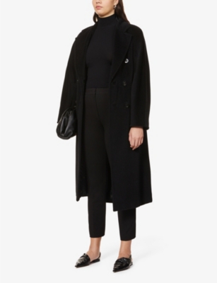 Max Mara Womens  Pegno Straight High-rise Stretch-jersey Trousers In Black