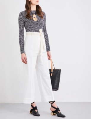 SPORTMAX Ubaldo cropped cotton trousers