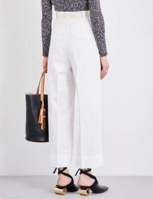 SPORTMAX Ubaldo cropped cotton trousers