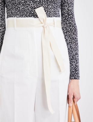 SPORTMAX Ubaldo cropped cotton trousers