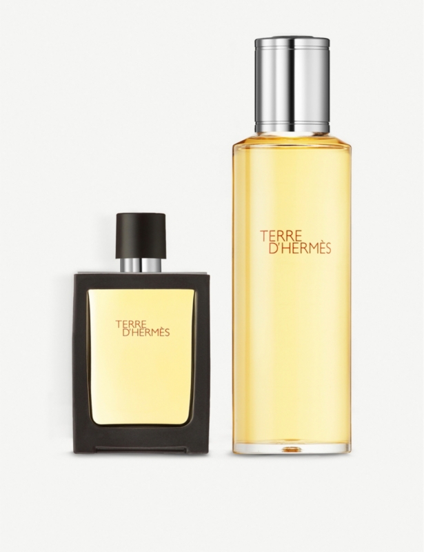Terre d'hermès pure parfum refillable spray 30ml + refill 125ml