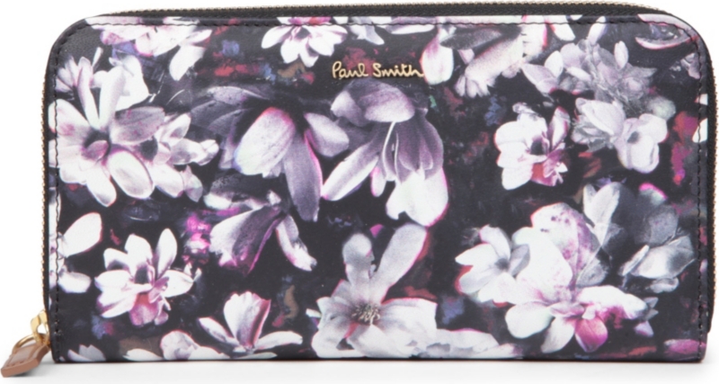 PAUL SMITH ACCESSORIES   Floral zip around wallet