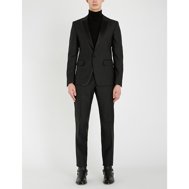 DSQUARED2 SEQUIN-TRIM WOOL AND SILK-BLEND SUIT