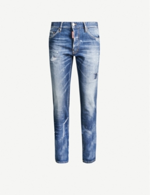 Shop men's Dsquared2 distressed jeans 