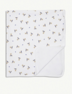 POLO RALPH LAUREN: Bear-print cotton blanket