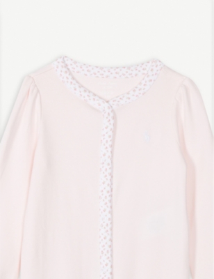 POLO RALPH LAUREN: Embroidered logo cotton bodysuit 1-9 months