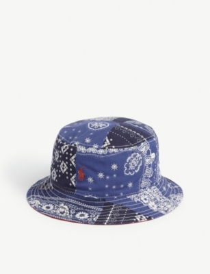 blue bandana bucket hat