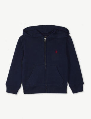 POLO RALPH LAUREN: Zip-up cotton-blend hoody 2-5 years