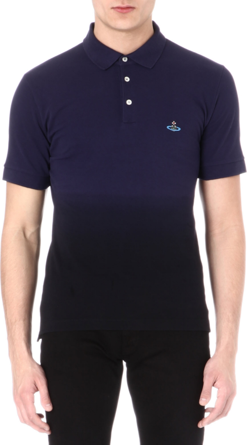 VIVIENNE WESTWOOD   Dip dye polo shirt