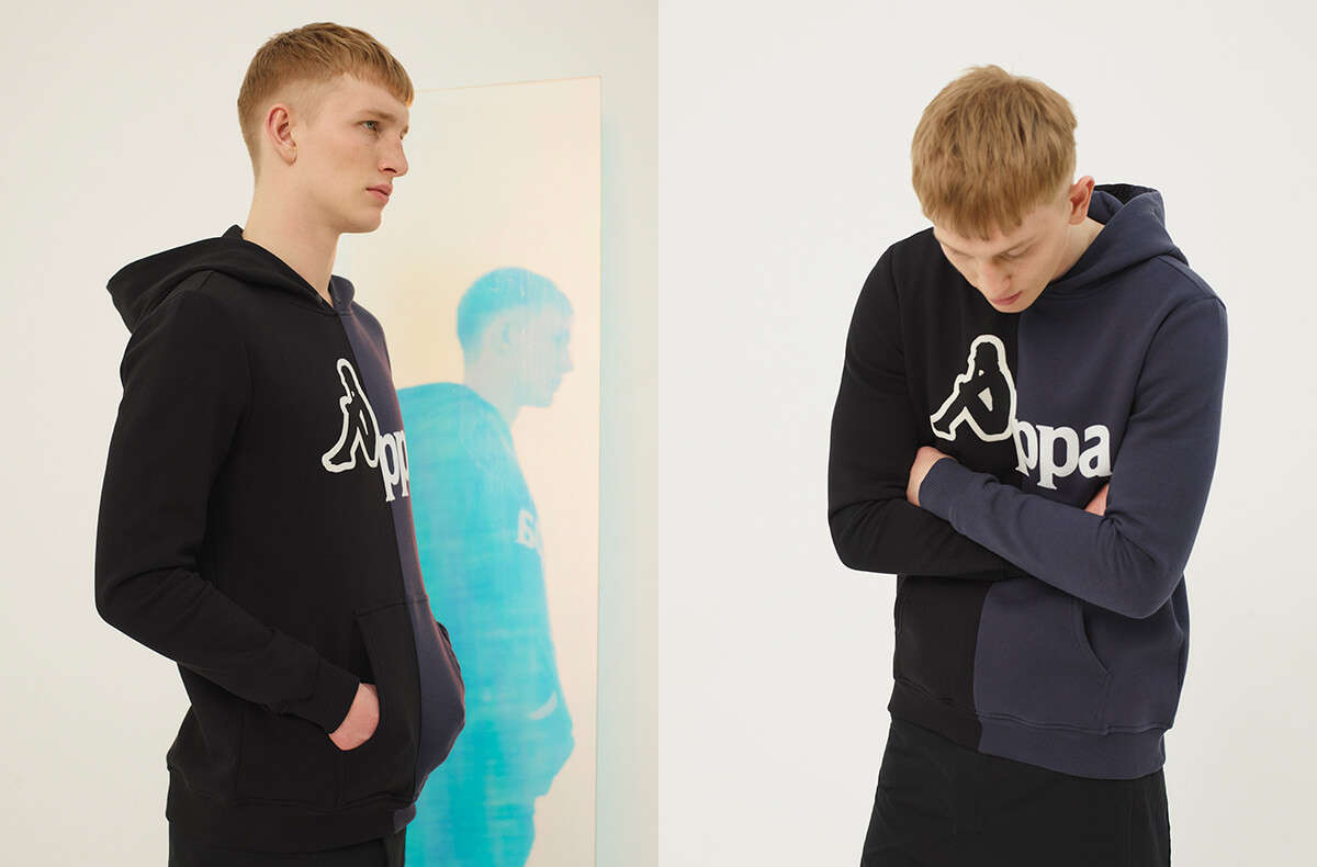Kappa kontroll half print hoodie deals