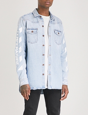 Off white temperature hot sale denim shirt