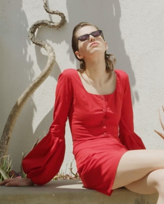 selfridges red dress