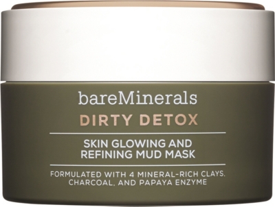 BARE MINERALS 肮脏的排毒皮肤发光和精炼泥浆面膜58g