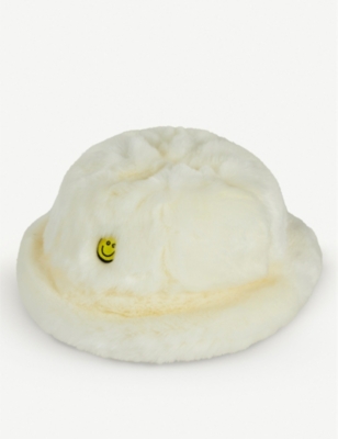 KIRIN PEGGY GOU SMILE FAUX-FUR BUCKET HAT