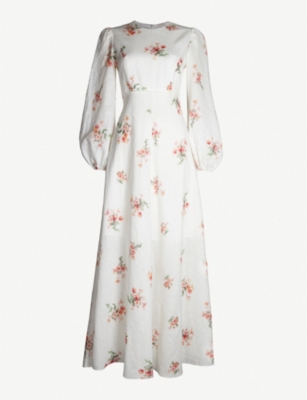 zimmermann floral linen dress