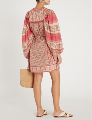 ZIMMERMANN JUNIPER RIOTING PRINTED COTTON-VOILE MINI DRESS